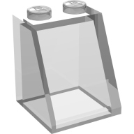 Lego kostka (kostička) 2x2x2 sklon (šikmá) 65°, průhledná čirá (96009 TRANS-CLEAR)